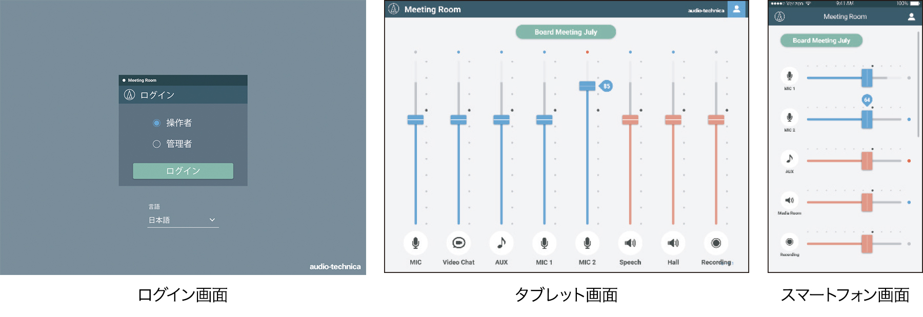 操作者用画面イメージ