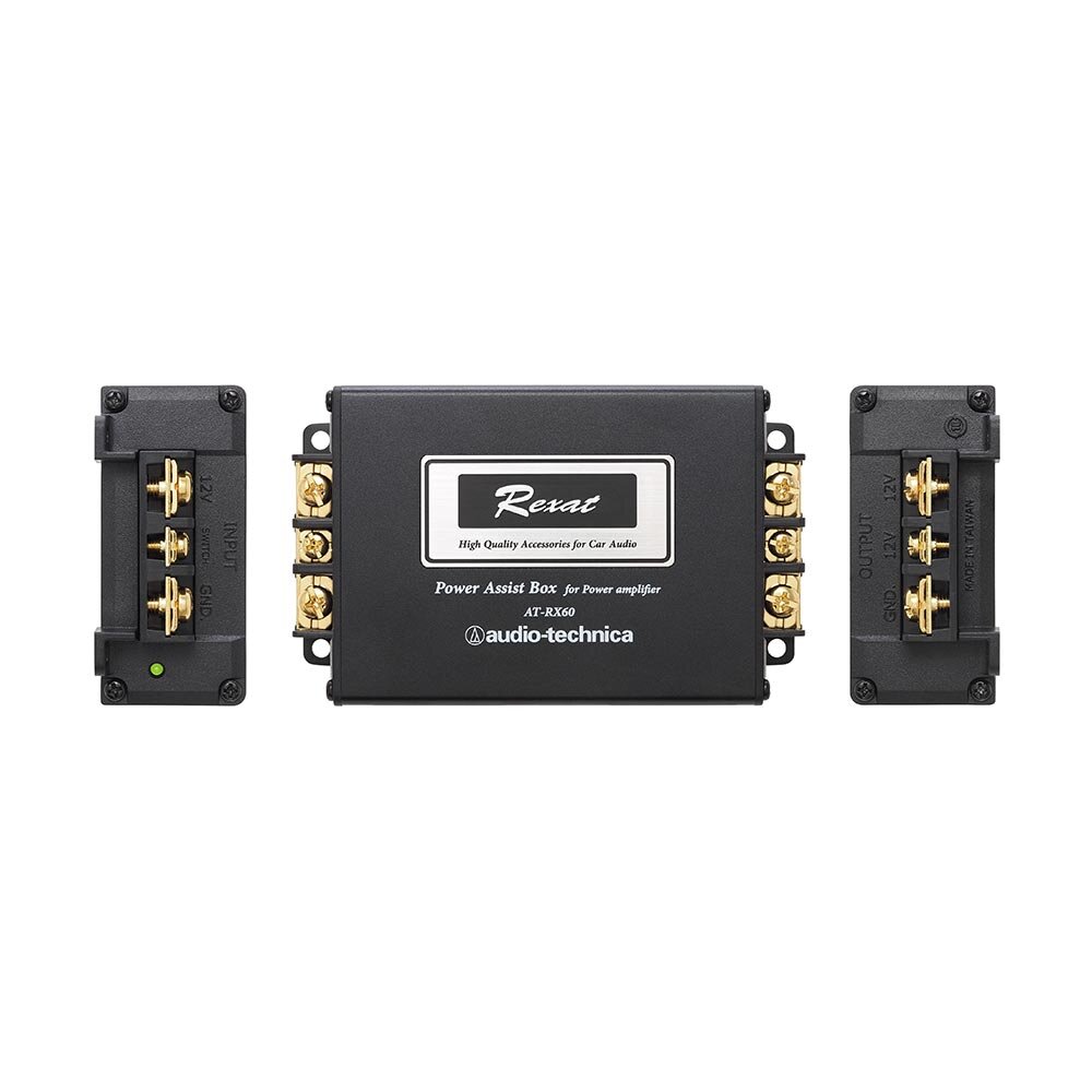 高品質得価送料無料 オーディオテクニカ レグザット Rexat パワーアンプ用 パワーアシストボックス 電源強化で音質向上 AT-RX60 取り付けキット、配線