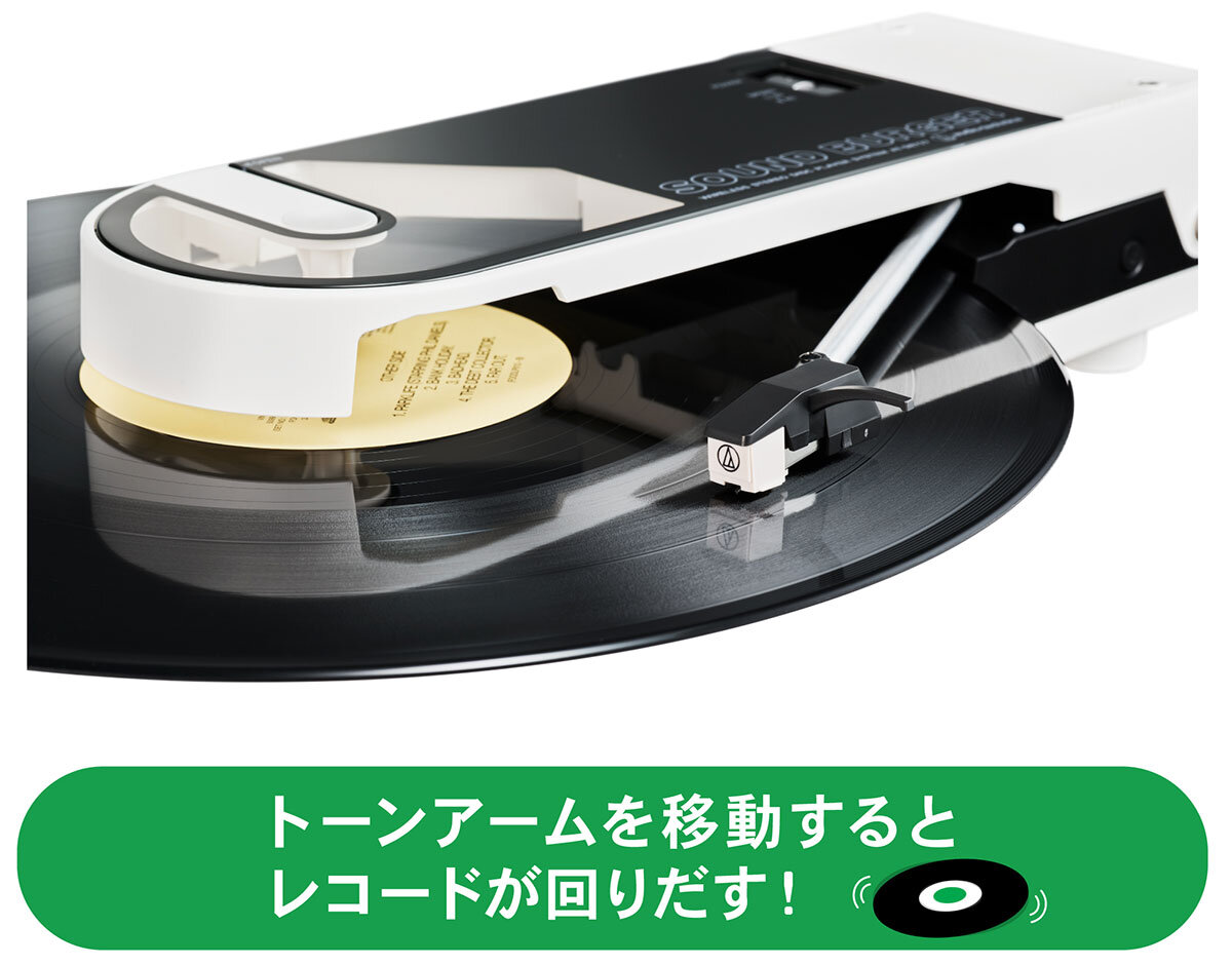 レコードプレーヤー〝サウンドバーガー〟AT-SB727 WH：交換針 ATN3600LC(別売)