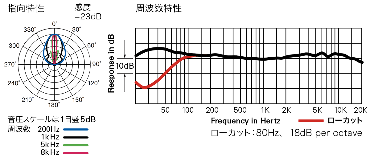 BP28L：指向特性・周波数特性